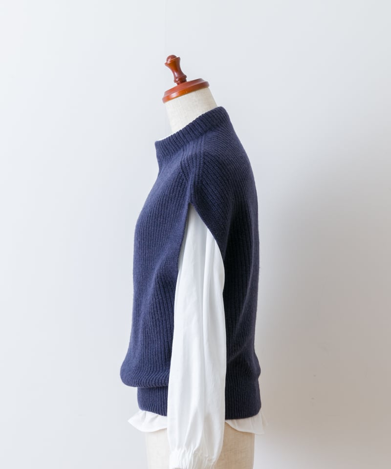 fruits of life>ホールガーメントリブベスト / 瞑色(ネイビー) | frui