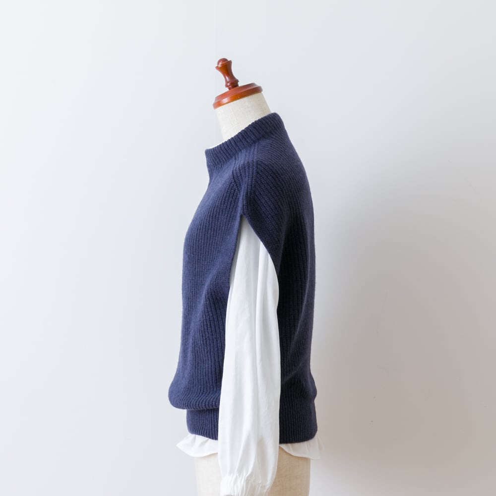 fruits of life>ホールガーメントリブベスト / 瞑色(ネイビー) | frui