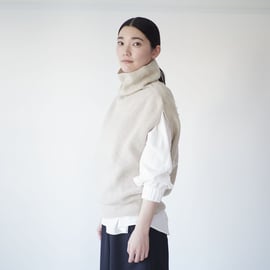 【fruits of life】リブニットボトルネックベスト fruits of life といえば、ニットベスト | fruits of life