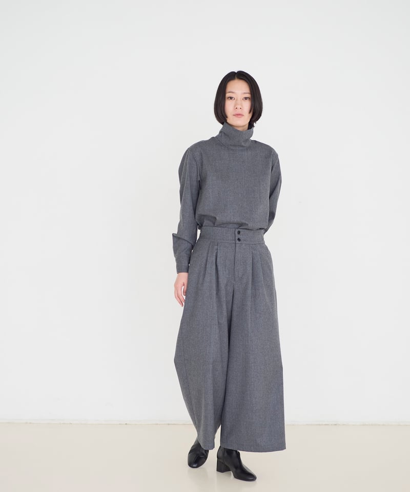 【美品】LEONARD ハイネック半袖コットンシャツL 美品】LEONARD ハイネック半袖コットンシャツL 美品】LEONARD