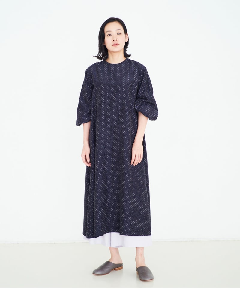 fruits of life フルーツオブライフドットギャザーブラウス