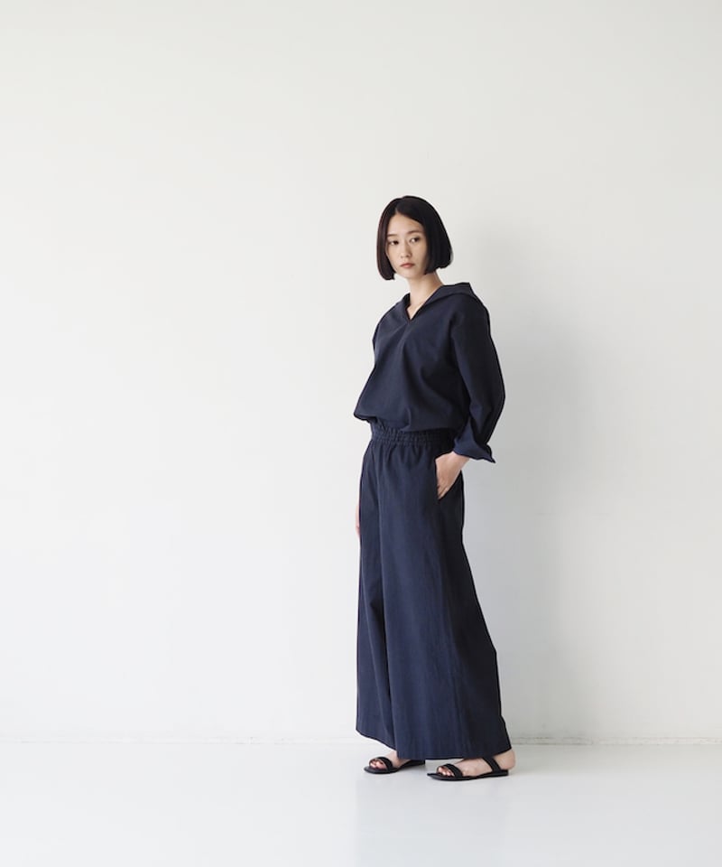 fruits of life セーラーカラーワンピース 薄墨色のセーラーカラーワンピース | fruits of life