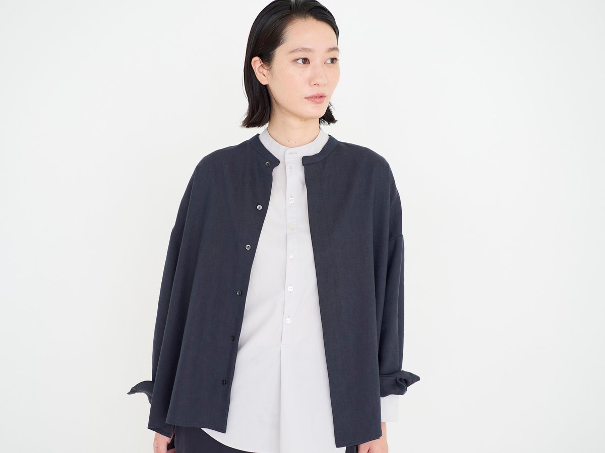 【美品】kolor ウール ネイビー シャツジャケット fruits of life>シャツジャケット / 藍鉄色(ネイビー) | fruits o