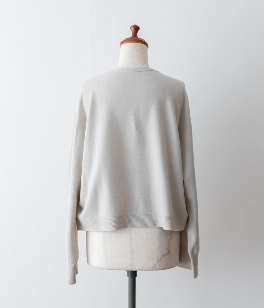 アパルトモン購入 ツインズフローレンス 18SS バックVネックニット ベージュ アパルトモン購入 ツインズフローレンス 18SS バックVネック