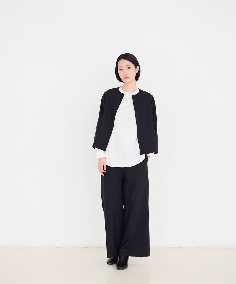 fruits of life>ウールワイドパンツ / 黒色(ブラック) | fruits o