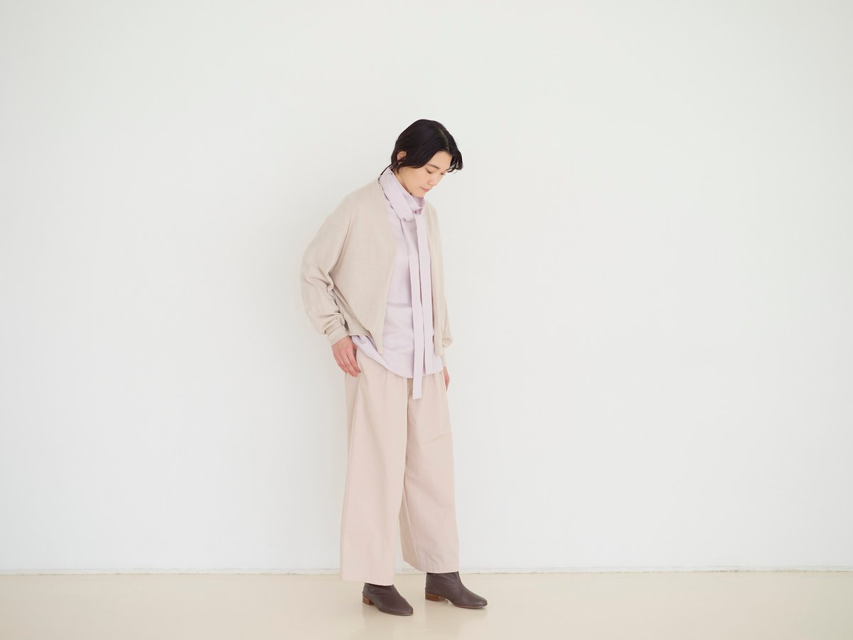 fruits of life>コットンカシミヤカーディガン / 白茶色 fruits of life>コットンカシミヤカーディガン / 白茶色
