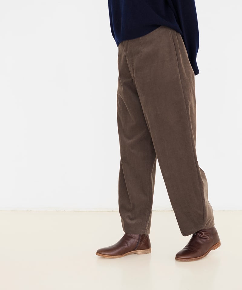 フルーツオブライフ　コーデュロイ　テーパードパンツ fruits of life コーデュロイテーパードパンツ 鈍色 /グレー