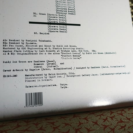 BUILD DUB GREEN / Botanic (Vinyl) ビルド ダブ グリーン　”ボタニック” レコード  EP