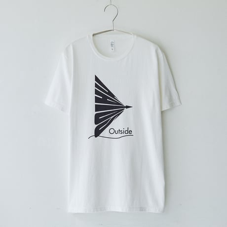 『HATOS outside OriginalT-Shirts』- WHITE　-ハトスアウトサイド Tシャツ- ホワイト