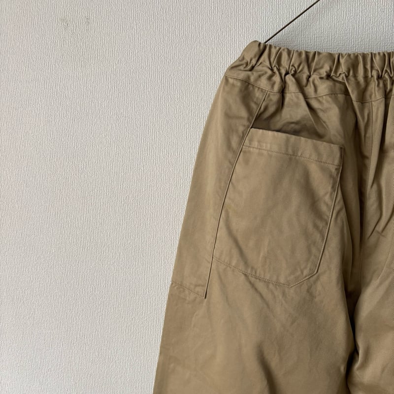 homspun 高密度ウエポン ひもギャザーパンツ・ベージュ