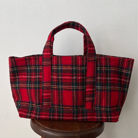 オールドマンズテーラー WOOL TARTAN CHECK TOTE BAG  Sサイズ　Royal Stewart