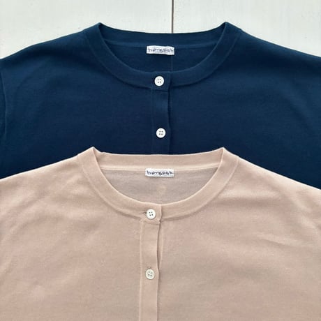 homspun ソフトコンパクトヤーン クルーネックカーディガン