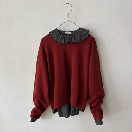 yuni  コットンスムース short knit pull over
