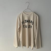 オールドマンズテーラー　OMT RUBBER PRINT CREW NECK  LONG SLEEB TEE ・ NATURAL ×BLK