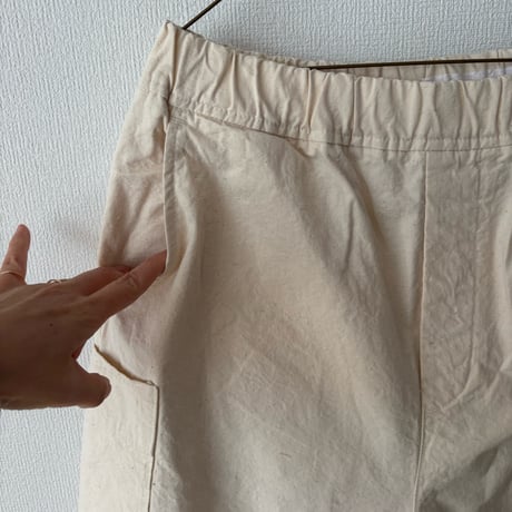 Hands of creation Organic Cottonネップウェザークロス イージーオーバルパンツ