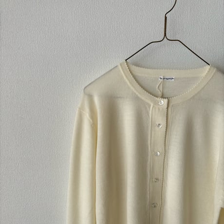 homspun 梳毛12G クルーネックカーディガン