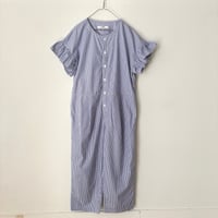 UNIVERSAL TISSU  ナチュラルタイプライター フリルスリーブサロペットパンツ
