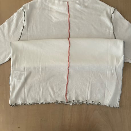 yuni 60/-強撚ストレッチフライス ハイネック 5分袖プルオーバー