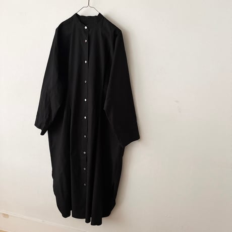 yuni コットンキャッチワッシャー タックシャツワンピース