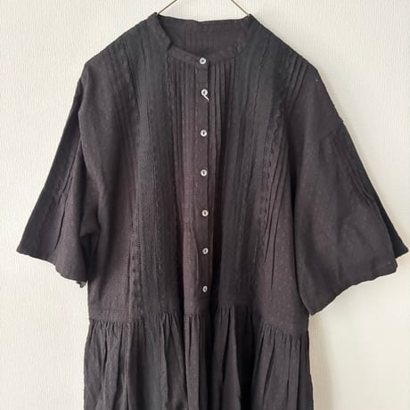 yuni Flower Jacquard×lace ワンピース・クロ