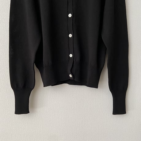 homspun コットンコード10G クルーネックカーディガン