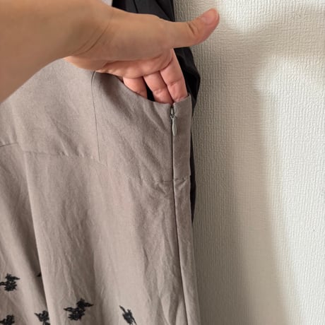 qiri 金木犀 embroidery ジャンパースカート