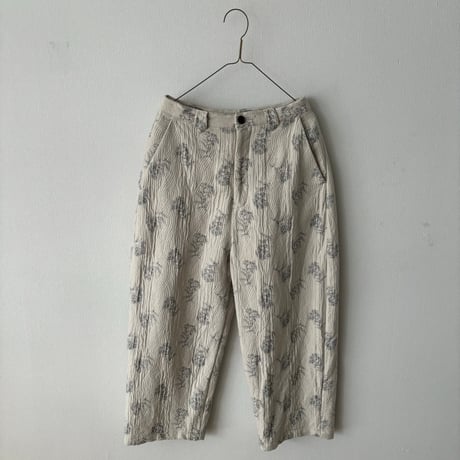 qiri   flower quilt jacquard pants