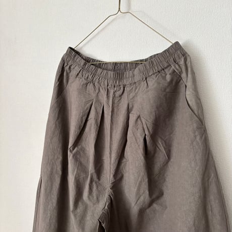 Hands of creation コットンリネンタイプライター fanage 2タックキュロットパンツ