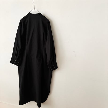 yuni コットンキャッチワッシャー タックシャツワンピース