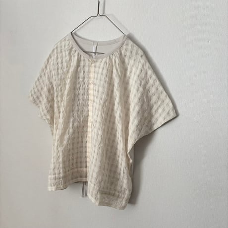 NATURAL LAUNDRY　シアーチェック ドルマンカーディガン