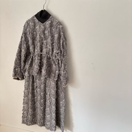 qiri  花野風 jacquard skirt・グレー