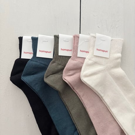 homspun リネン ショートソックス