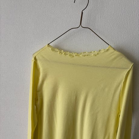 yuni 60/-強撚ストレッチフライス ボートネックプルオーバー