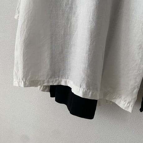 homspun  リネンバイオ フロントギャザー6分袖ブラウスジャケット