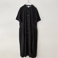 PARIS DE AOUNE   ドットプリント バンドカラーワンピース
