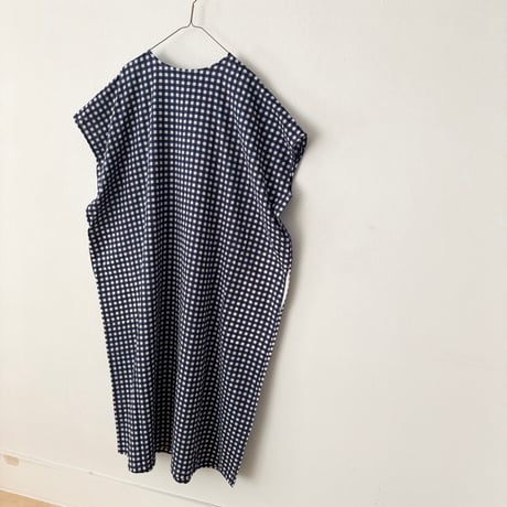 somewearclothing  2wayワンピース　ネイビーギンガム