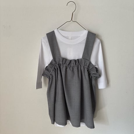 yuni washable  wool ギンガムチェック ビスチェ