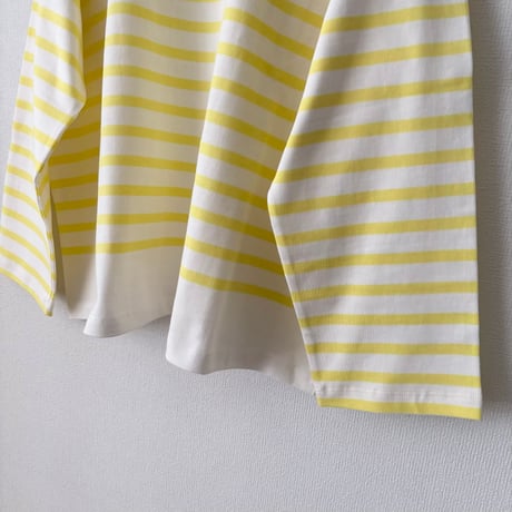 NATURAL LAUNDRY　バスクボーダーしかくい広くプルオーバー