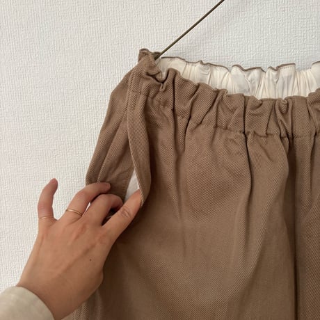 koton コットンウールツイル バックワードパンツ