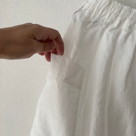 OUVERT オーガニック リップダイハード  マチポケットギャザースカート