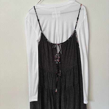 yuni print tiered jumper skirt