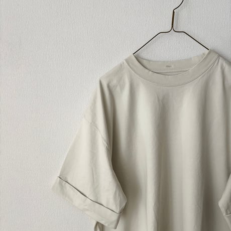 OUVERT KANDOU天竺 ロールアップスリーブ プルオーバー