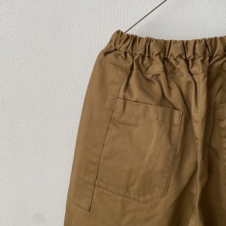 homspun 高密度ウェポンひもワイドパンツ  キャメル
