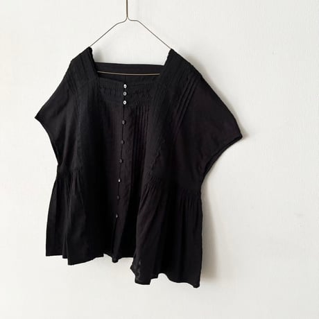 yuni Flower Jacquard×lace ブラウス・クロ