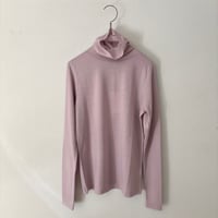 UNIVERSAL TISSU ウォッシャブルウール天竺 タートルネックプルオーバー