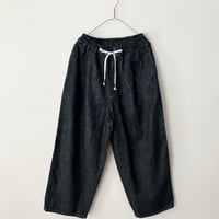 OUVERT ムラ糸綿麻カツラギ ワイドイージーパンツ