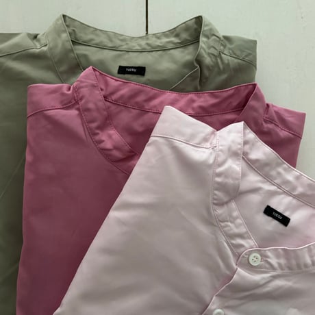 TISSU  コットンブロード バンドカラーシャツ・サイズ3