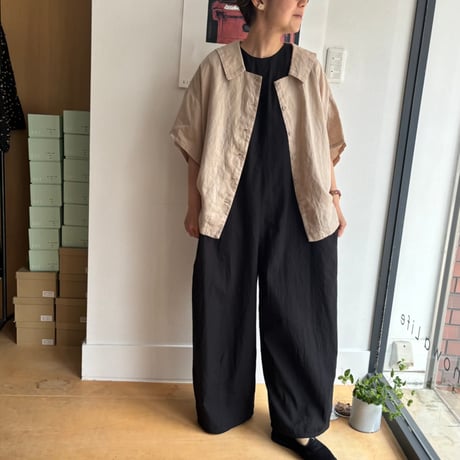FOG LINEN WORK itonowa Life別注   フラットセーラーカラーブラウス・ベージュ