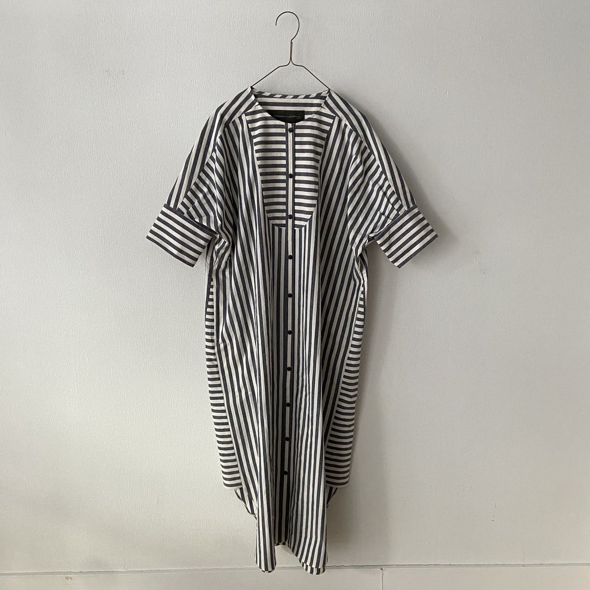 somewearclothing コットンリネンストライプ シャツワンピース somewearclothing コットンリネンストライプ シャツワンピース