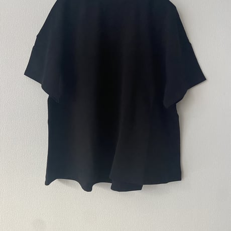 pot and tea フレア半袖Tシャツ ・ブラック